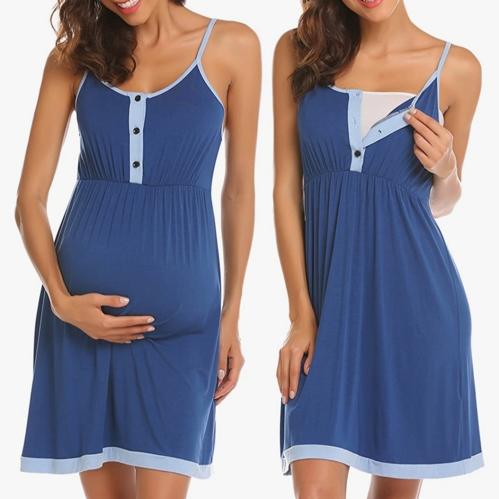 Maternity nursing nightgown